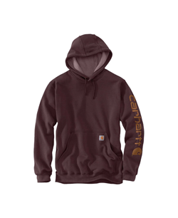 CARHARTT LOOSE FIT MIDWEIGHT LOGO SLEEVE GRAPHIC SWEATSHIRT BORDEAUX